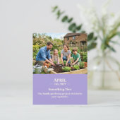 Something New April Memory Photo Postcard Postkarte (Stehend Vorderseite)