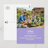 Something New April Memory Photo Postcard Postkarte (Vorne/Hinten)