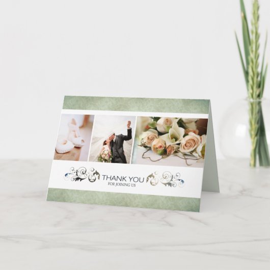 Something Olive Custom Wedding Thank You Cards Dankeskarte (Vorderseite)