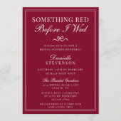 Something Red Before I Wed Valentine Bridal Shower Einladung (Vorderseite)