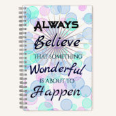 Something Wonderful Spiral Notebook Journal Notizblock (Vorderseite)