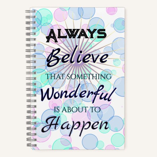 Something Wonderful Spiral Notebook Journal Notizblock (Vorderseite)