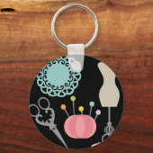 "Sometimes a girl just gotta sew!" Schlüsselanhänger (Rückseite)