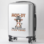 Sometimes I Get Moo-dy Hay-ngry Cow Aufkleber (Koffer)