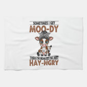 Sometimes I Get Moo-dy Hay-ngry Cow Geschirrtuch (Horizontal)