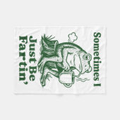 Sometimes I Just Be Fartin' Frog  Fleecedecke (Vorderseite (Horizontal))