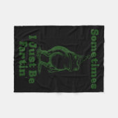 Sometimes I Just Be Fartin' Frog Funny Happy New Y Fleecedecke (Vorderseite (Horizontal))