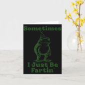 Sometimes I Just Be Fartin' Frog Funny Happy New Y Karte (Gelbe Blume)