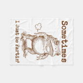 Sometimes I Just Be Fartin’ Frog Funny Rude Silly  Fleecedecke (Vorderseite (Horizontal))