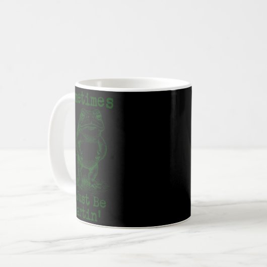 Sometimes I Just Be Fartin’ Frog Funny Rude Silly  Kaffeetasse (Vorderseite Links)