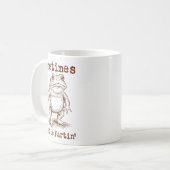 Sometimes I Just Be Fartin’ Frog Funny Rude Silly  Kaffeetasse (Vorderseite Links)