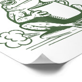 Sometimes I Just Be Fartin' Frog Humor Men Woman  Poster (Ecke)