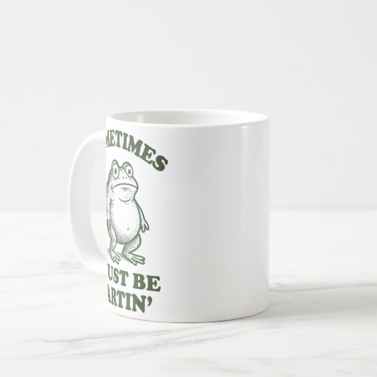 Sometimes I Just Be Fartin' Funny Frog Kaffeetasse (Vorderseite Links)