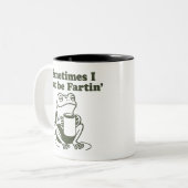 Sometimes I Just Be Fartin Funny Frog Unhinged Zweifarbige Tasse (Vorderseite Links)