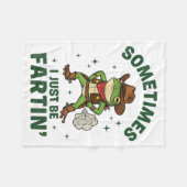 Sometimes I Just Be Fartin Funny Western Cowboy Fr Fleecedecke (Vorderseite (Horizontal))