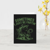 Sometimes I Just Be Fartin Lazy Cowboy Frog Funny  Karte (Gelbe Blume)