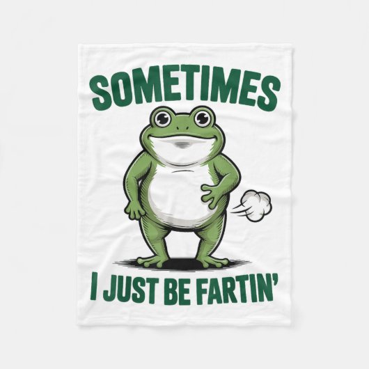 Sometimes I Just Be Farting Frog Christmas Funny F Fleecedecke (Vorderseite)