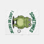 Sometimes I Just Be Farting Frog Christmas Funny F Fleecedecke (Vorderseite (Horizontal))
