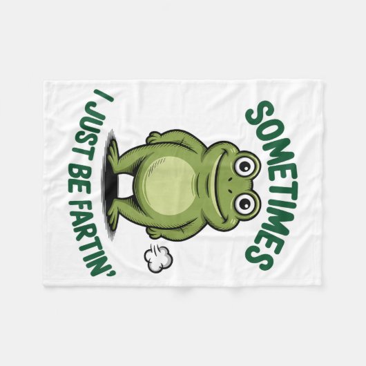 Sometimes I Just Be Farting Frog Christmas Funny F Fleecedecke (Vorderseite (Horizontal))