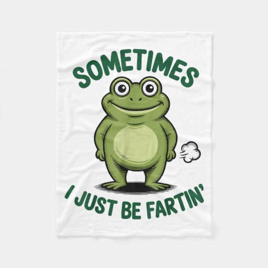 Sometimes I Just Be Farting Frog Christmas Funny F Fleecedecke (Vorderseite)