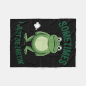 Sometimes I Just Be Farting Frog Christmas Funny F Fleecedecke (Vorderseite (Horizontal))