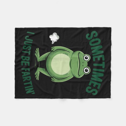 Sometimes I Just Be Farting Frog Christmas Funny F Fleecedecke (Vorderseite (Horizontal))