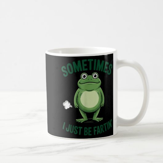 Sometimes I Just Be Farting Frog Christmas Funny F Kaffeetasse (Rechts)