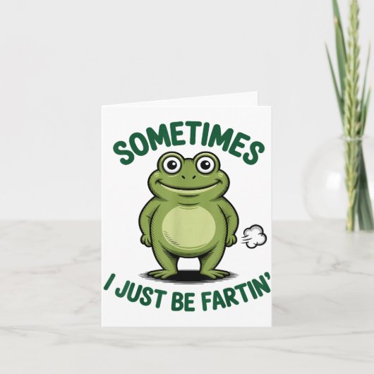 Sometimes I Just Be Farting Frog Christmas Funny F Karte (Vorderseite)