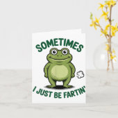 Sometimes I Just Be Farting Frog Christmas Funny F Karte (Gelbe Blume)