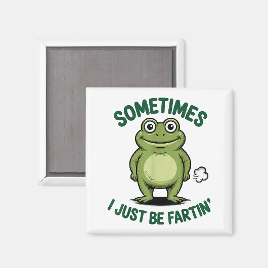 Sometimes I Just Be Farting Frog Christmas Funny F Magnet (Vorderseite/Rückseite)