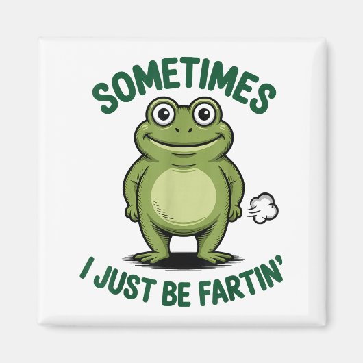 Sometimes I Just Be Farting Frog Christmas Funny F Magnet (Vorne)