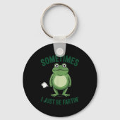 Sometimes I Just Be Farting Frog Christmas Funny F Schlüsselanhänger (Vorderseite)