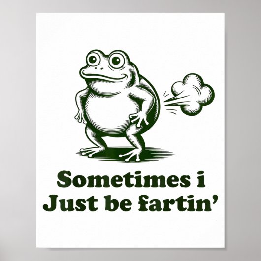 Sometimes I Just Be Farting Frog Humor Funny Fart  Poster (Vorne)