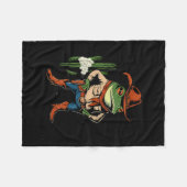 Sometimes I Just Be Farting Funny Cowboy Frog  Fleecedecke (Vorderseite (Horizontal))