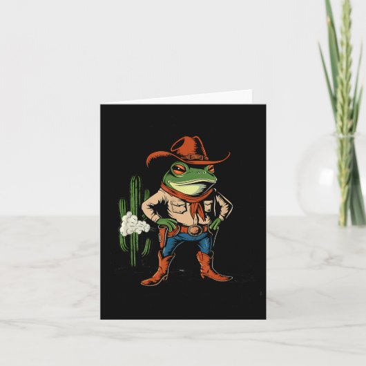 Sometimes I Just Be Farting Funny Cowboy Frog Karte (Vorderseite)