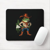 Sometimes I Just Be Farting Funny Cowboy Frog Mousepad (Mit Mouse)