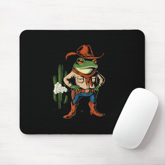 Sometimes I Just Be Farting Funny Cowboy Frog Mousepad (Mit Mouse)