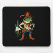 Sometimes I Just Be Farting Funny Cowboy Frog Mousepad (Vorne)