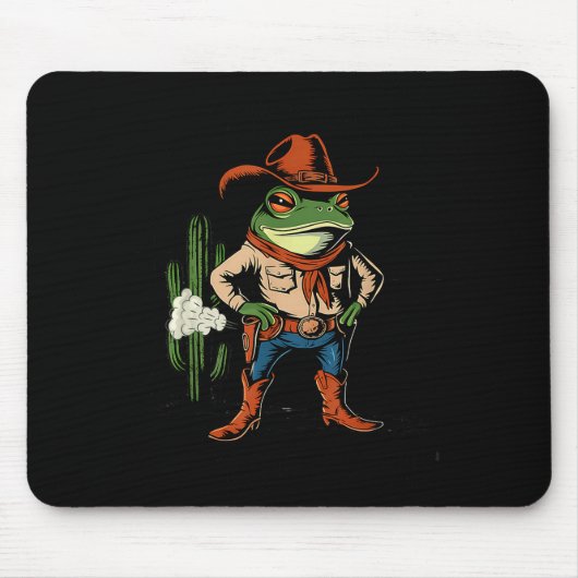 Sometimes I Just Be Farting Funny Cowboy Frog Mousepad (Vorne)