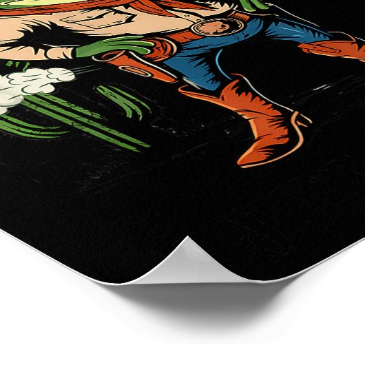 Sometimes I Just Be Farting Funny Cowboy Frog Poster (Ecke)