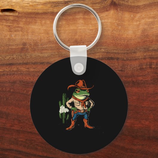 Sometimes I Just Be Farting Funny Cowboy Frog  Schlüsselanhänger (Vorderseite)