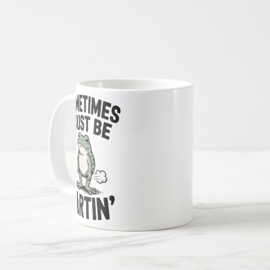 Sometimes I Just Be Farting Funny Frog Meme Animal Kaffeetasse (Vorderseite Links)