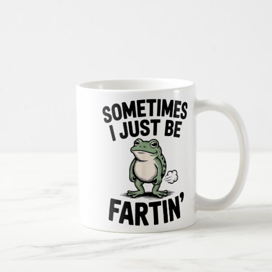 Sometimes I Just Be Farting Funny Frog Meme Animal Kaffeetasse (Rechts)