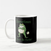 Sometimes I Just Be Farting Funny Frog Meme Funny  Kaffeetasse (Links)
