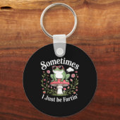 Sometimes I Just Be Farting Funny Frog Schlüsselanhänger (Vorderseite)