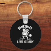 Sometimes I Just Be Farting Funny Frog  Schlüsselanhänger (Vorderseite)