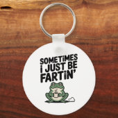 Sometimes I Just Be Farting Funny Meme Silly Frog  Schlüsselanhänger (Vorderseite)