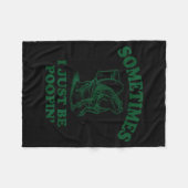 Sometimes I Just Be On' Funny Frog  Fleecedecke (Vorderseite (Horizontal))