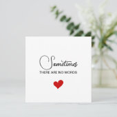 Sometimes There Are No Words Dankeskarte (Stehend Vorderseite)
