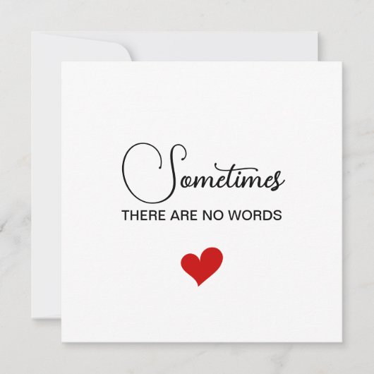 Sometimes There Are No Words Dankeskarte (Vorderseite)